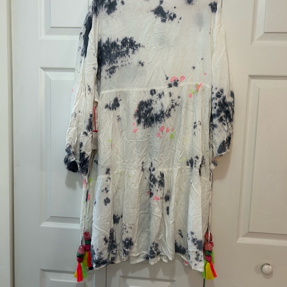 BNWT Simply Southern Size XXL Tie Dye Neon Tassel Dress - Picture 5 of 5